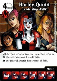 Harley Quinn - Leadership Skills - World's Finest - Dice Masters card