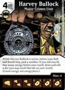Harvey Bullock - Major Crimes Unit - World's Finest - Dice Masters card