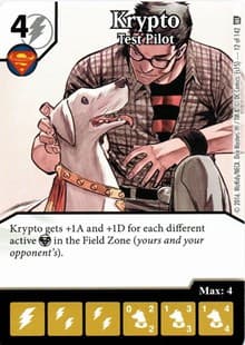 Krypto - Test Pilot - World's Finest - Dice Masters card