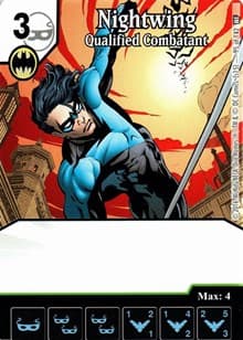 Nightwing - Qualified Combatant - World's Finest - Dice Masters card