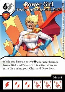 Power Girl - Electromagnetic Spectrum Vision - World's Finest - Dice Masters card
