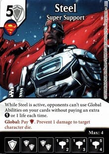 Steel - Super Support - World's Finest - Dice Masters card