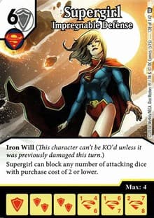 Supergirl - Impregnable Defense - World's Finest - Dice Masters card