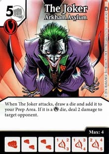 The Joker - Arkham Asylum - World's Finest - Dice Masters card