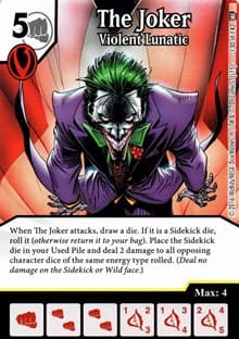 The Joker - Violent Lunatic - World's Finest - Dice Masters card
