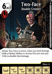 Two-Face - Double Crosser - World's Finest - Dice Masters card