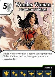Wonder Woman - Amazonian Defender - World's Finest - Dice Masters card