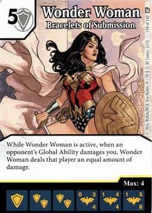 Wonder Woman - Bracelets of Submission - World's Finest - Dice Masters card