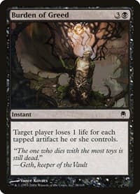 Burden of Greed - Darksteel - Magic: The Gathering card