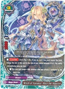 Witch of Variance, Alice the Adjuster - Unleash! Impact Dragon!! - Future Card BuddyFight card