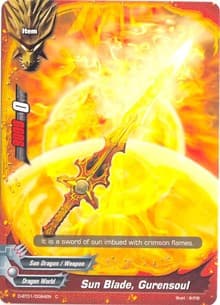Sun Blade, Gurensoul - Unleash! Impact Dragon!! - Future Card BuddyFight card