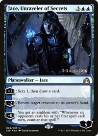 Jace, Unraveler of Secrets - Prerelease Cards - Magic: The Gathering card