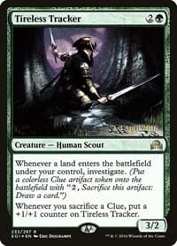 Tireless Tracker - Prerelease Cards - Magic: The Gathering card