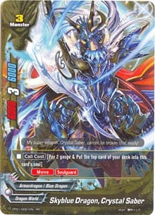 Skyblue Dragon, Crystal Saber - Golden Buddy Pack ver.E - Future Card BuddyFight card