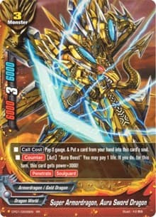 Super Armordragon, Aura Sword Dragon - Character Pack Vol.1: Burning Valor - Future Card BuddyFight card