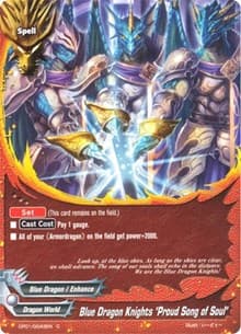 Blue Dragon Knights "Proud Song of Soul" - Character Pack Vol.1: Burning Valor - Future Card BuddyFight card