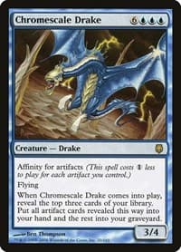 Chromescale Drake - Darksteel - Magic: The Gathering card