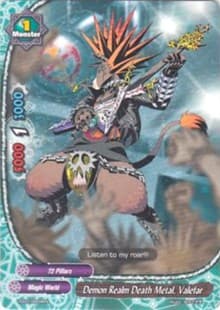 Demon Realm Death Metal, Valefar - Trial Deck: Tomorrow! Asmodai - Future Card BuddyFight card