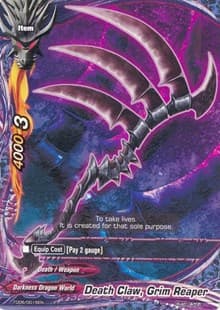 Death Claw, Grim Reaper - Trial Deck: Dark Pulse - Future Card BuddyFight card