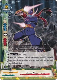 Agent Ninja, Linzo - Trial Deck: Ninja Onslaught - Future Card BuddyFight card