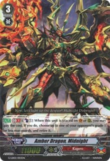 Amber Dragon, Midnight (RRR Foil) - G-Legend Deck Vol.2: The Overlord Blaze - Cardfight Vanguard card