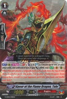 Spear of the Flame Dragon, Tahr (RRR Foil) - G-Legend Deck Vol.2: The Overlord Blaze - Cardfight Vanguard card