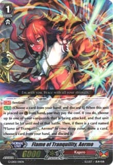Flame of Tranquility, Aermo (RRR Foil) - G-Legend Deck Vol.2: The Overlord Blaze - Cardfight Vanguard card