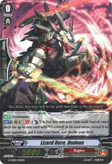Lizard Hero, Undeux (RRR Foil) - G-Legend Deck Vol.2: The Overlord Blaze - Cardfight Vanguard card
