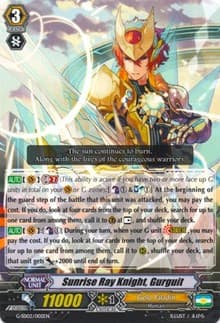 Sunrise Ray Knight, Gurguit - G-Start Deck 2: Knight of the Sun - Cardfight Vanguard card