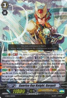 Sunrise Ray Knight, Gurguit (RRR Foil) - G-Start Deck 2: Knight of the Sun - Cardfight Vanguard card