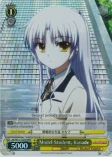 Model Student, Kanade (RRR) - Angel Beats! Re:Edit - Weiss Schwarz card