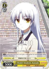 Model Student, Kanade - Angel Beats! Re:Edit - Weiss Schwarz card