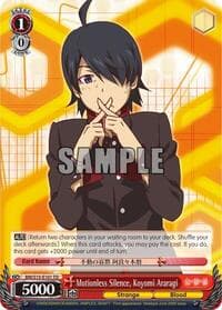 Motionless Silence, Koyomi Araragi - BAKEMONOGATARI - Weiss Schwarz card