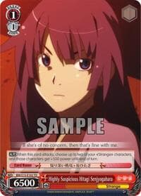 Highly Suspicious Hitagi Senjyogahara - BAKEMONOGATARI - Weiss Schwarz card