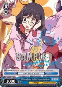 Ultimate Honor Student, Tsubasa Hanekawa (SP) - BAKEMONOGATARI - Weiss Schwarz card