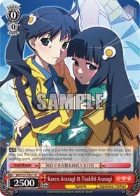 Karen Araragi & Tsukihi Araragi (TD) - BAKEMONOGATARI - Weiss Schwarz card