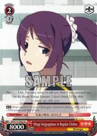 Hitagi Senjyogahara in Regular Clothes (TD) - BAKEMONOGATARI - Weiss Schwarz card