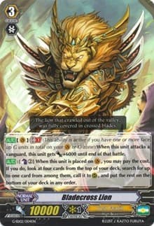 Bladecross Lion - G-Start Deck 2: Knight of the Sun - Cardfight Vanguard card