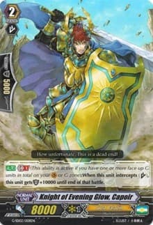Knight of Evening Glow, Capoir - G-Start Deck 2: Knight of the Sun - Cardfight Vanguard card
