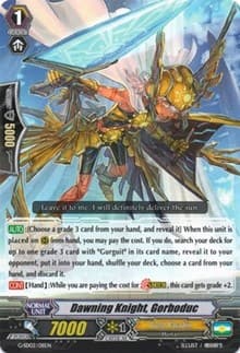 Dawning Knight, Gorboduc - G-Start Deck 2: Knight of the Sun - Cardfight Vanguard card