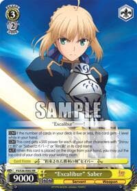 "Excalibur" Saber - Fate/stay night [Unlimited Blade Works] Vol. II - Weiss Schwarz card