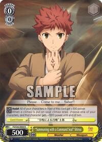"Summoning with a Command Seal" Shirou - Fate/stay night [Unlimited Blade Works] Vol. II - Weiss Schwarz card