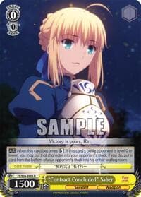 "Contract Concluded" Saber - Fate/stay night [Unlimited Blade Works] Vol. II - Weiss Schwarz card