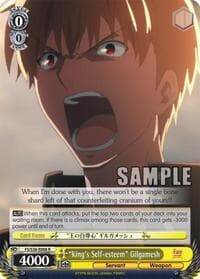 "King's Self-esteem" Gilgamesh - Fate/stay night [Unlimited Blade Works] Vol. II - Weiss Schwarz card
