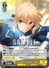 "Tough Strength" Saber - Fate/stay night [Unlimited Blade Works] Vol. II - Weiss Schwarz card