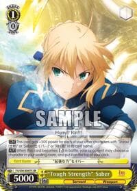 "Tough Strength" Saber (SR) - Fate/stay night [Unlimited Blade Works] Vol. II - Weiss Schwarz card