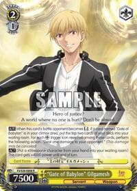 "Gate of Babylon" Gilgamesh - Fate/stay night [Unlimited Blade Works] Vol. II - Weiss Schwarz card