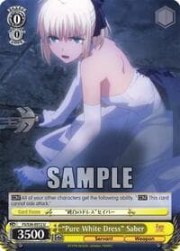 "Pure White Dress" Saber - Fate/stay night [Unlimited Blade Works] Vol. II - Weiss Schwarz card
