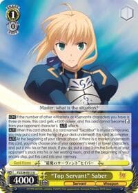 "Top Servant" Saber - Fate/stay night [Unlimited Blade Works] Vol. II - Weiss Schwarz card