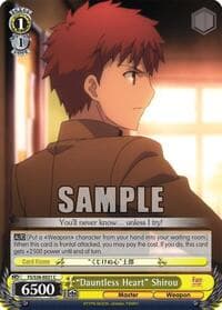 "Dauntless Heart" Shirou - Fate/stay night [Unlimited Blade Works] Vol. II - Weiss Schwarz card